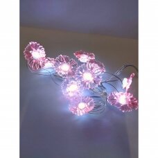 10 LED lempučių girlianda "Flower rose", veikia su baterijomis