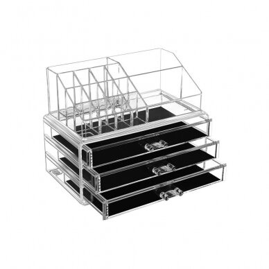 Skaidrus 16 skyrių kosmetikos organizatorius 3