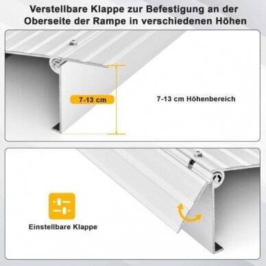 Aliuminė slenksčio rampa, 13 x 86,5 x 66,5 cm (Transportavimo defektas) 5