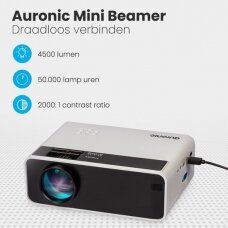 Auronic mini projektorius su WiFi funkcija, Full HD, HDMI