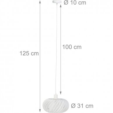 Pakabinamas lubinis šviestuvas, Ø 31 cm 5