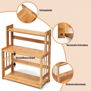 Bambukinė 3 pakopų prieskonių lentyna 6