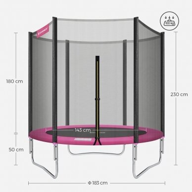 Batutas su apsauginiu tinklu, ø 183 cm (Transportavimo defektas) 6