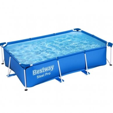 BESTWAY STEEL PRO karkasinis baseinas, be filtro, 259 x 170 x 61 cm, 2300 l 1