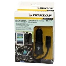 DUNLOP Automobilinis įkroviklis USB, 1,50 m