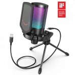 FIFINE AMPLIGAME A6V USB GAMING mikrofonas su trikoju laikikliu ir RGB apšvietimu