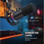 FIFINE K658 dinaminis mikrofonas su RGB apšvietimu