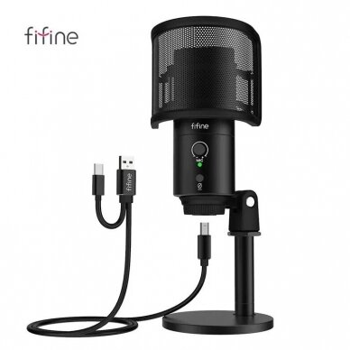 FIFINE K683A Type C USB  mikrofonas su trikoju laikikliu