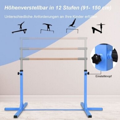 Gimnastikos skersinis su stovu, iki 100 kg (Transportavimo defektas) 5