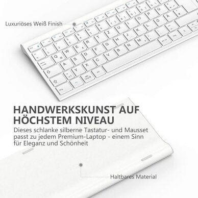 iClever IC-GK03 bevielė WiFi klaviatūra ir pėlė QWERTZ 2