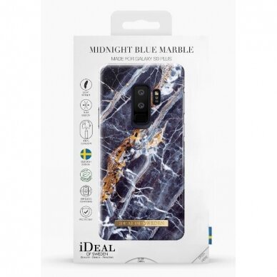 iDeal OF SWEDEN Samsung Galaxy S9+ telefono dėklas, "Midnight Blue Marble" 4