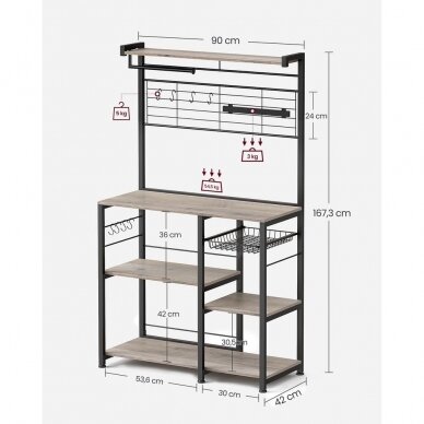 Industrinio stiliaus pastatoma lentyna metaliniu rėmu 4