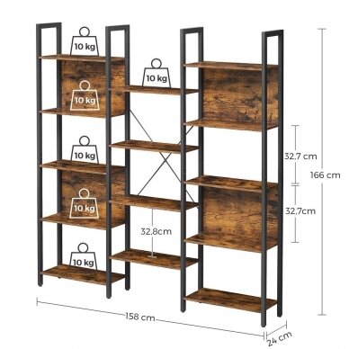 Industrinio stiliaus pastatomų lentynų derinys 4