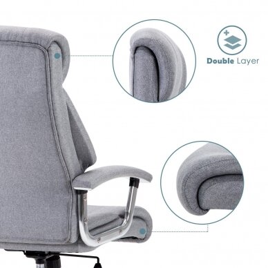 Pilka ergonominė biuro kėdė 3