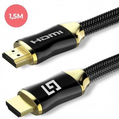 LifeGoods HDMI 2.0 laidas, 4K (120 Hz), 8K (60 Hz), 18 Gbps, 1,5 m