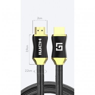 LifeGoods HDMI 2.0 laidas, 4K (120 Hz), 8K (60 Hz), 18 Gbps, 1,5 m 4