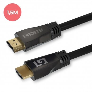 LifeGoods HDMI 2.1 laidas, 4K (120 Hz), 8K (60 Hz), 18 Gbps, 1,5 m