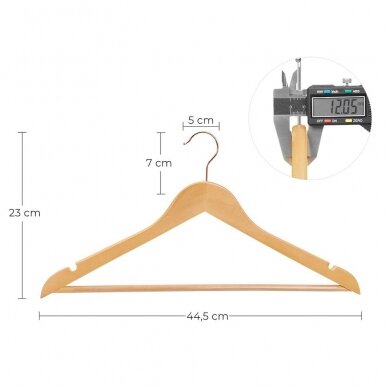 Medinės drabužių pakabos, 20 vnt 4
