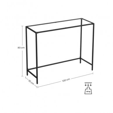 Metalinė juodos spalvos konsolė, 80 x 100 x 35 cm (Ekspozicinė prekė) 5