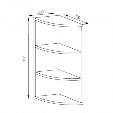 Pakabinama kampinė lentyna ECKI 4