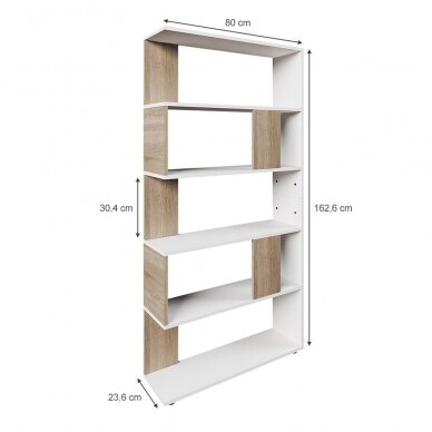 Pastatoma 5 pakopų lentyna GROSS, 162,6 x 80 x 23,6 cm (Ekspozicinė prekė) 3