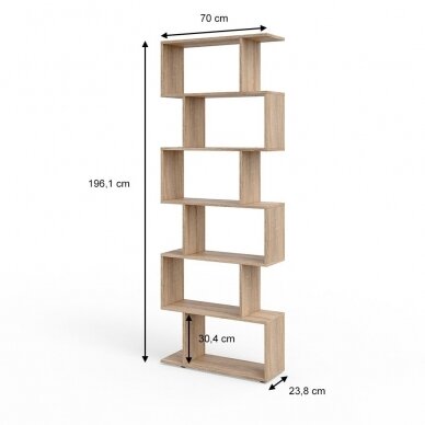 Pastatoma 6 pakopų lentyna LEVIO 4