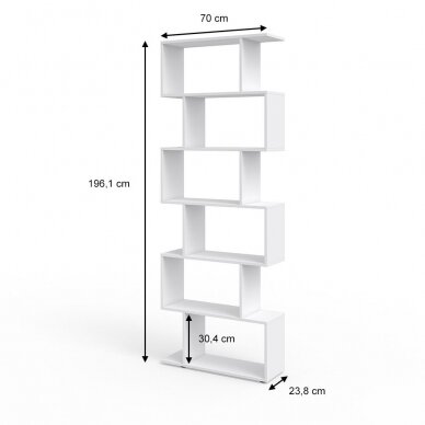 Pastatoma 6 pakopų lentyna LEVIO 5