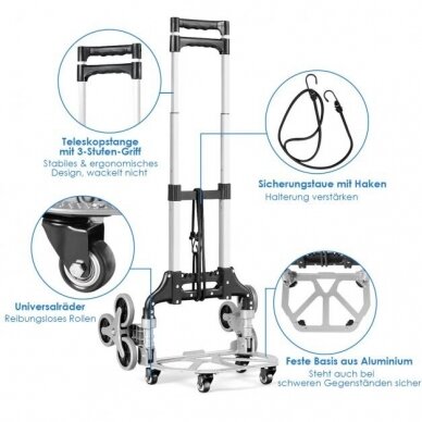 Sulankstomas transportavimo vežimėlis, iki 80 kg 3