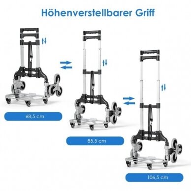 Sulankstomas transportavimo vežimėlis, iki 80 kg 2