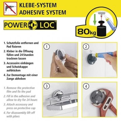 Power-Loc® klijai sienų laikikliams 3