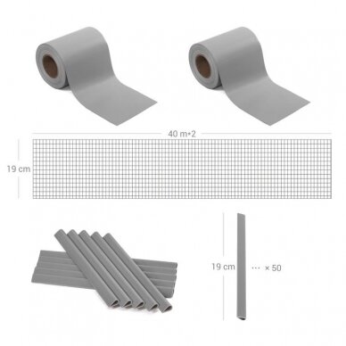 PVC segmentinės tvoros juosta, 0,19 x 40 m 3