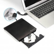 SALCAR USB 3.0 išorinis CD/DVD skaitytuvas su Type-C jungtimi