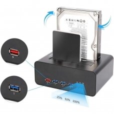 SALCAR USB 3.0 kietųjų diskų HDD stotelė 2.5/3.5 SATA, SSD diskams su greito krovimo funkcija