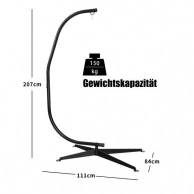 Sėdimo hamako stovas, iki 150 kg 8