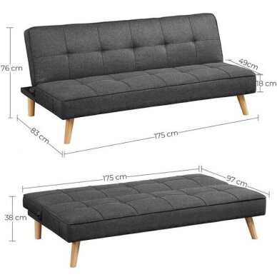 Skandinaviško stiliaus sofa - lova 4