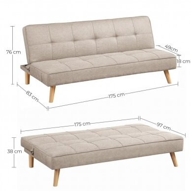 Skandinaviško stiliaus sofa - lova (Ekspozicinė prekė) 6