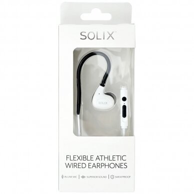 Solix Flexible Athletic sportinės laidinės ausinės 1