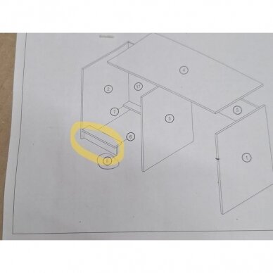 Stalas su stalčiais SHERRY (Transportavimo defektas) 7