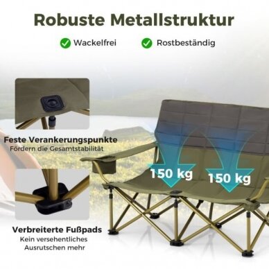 Sulankstoma dvivietė turistinė kėdė (Ekspozicinė prekė) 5