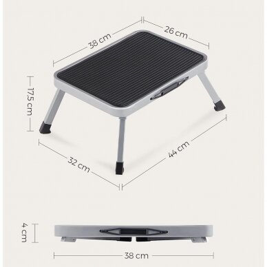 Sulankstomas laiptelis - taburetė su neslystančiu paviršiumi 4
