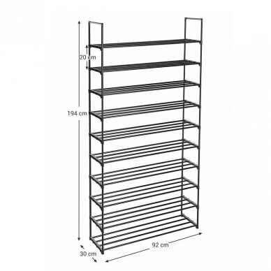 Surenkama modulinė batų lentyna, 194 x 92 x 30 cm 4
