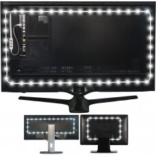 USB LED juostelė šilta balta, 50 cm