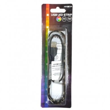 USB LED juostelė RGB, 50 cm