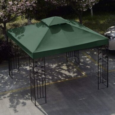 Žalios spalvos pavėsinės stogo uždangalas 3 x 3 m 2